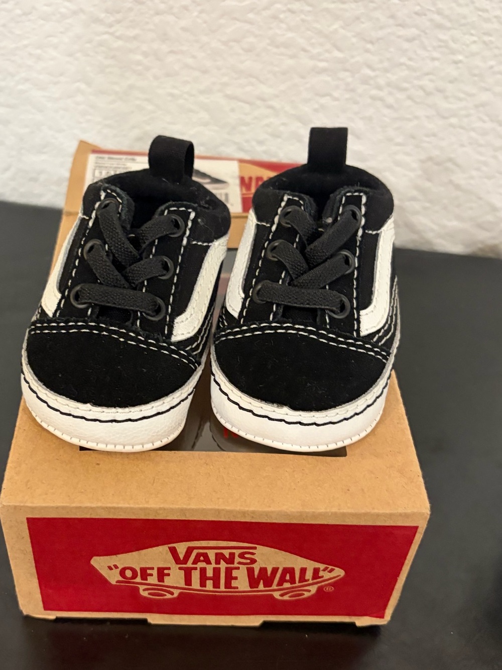 Vans Kids Black and White Classic Low-Top Sneakers